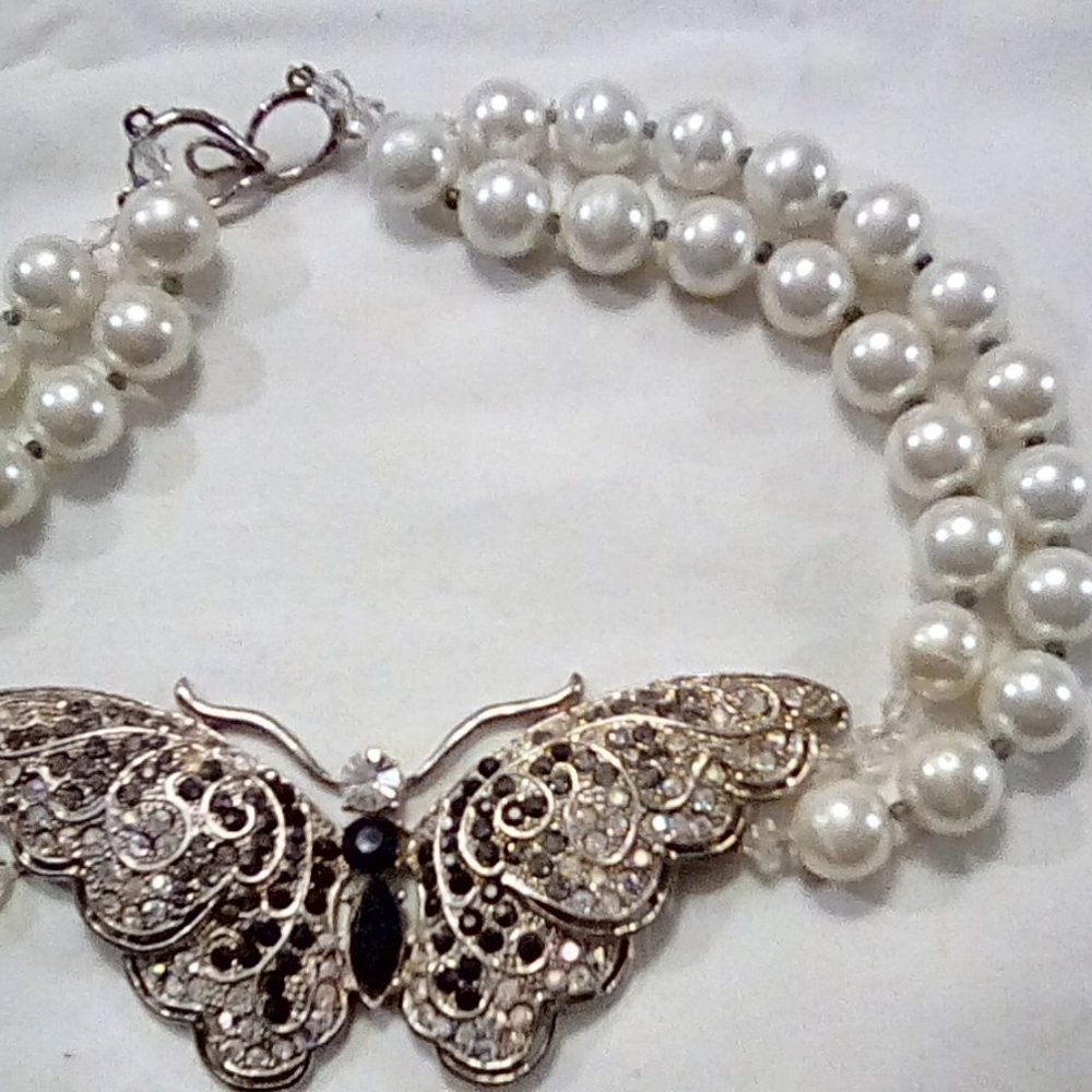 Large Elegant Butterfly Necklace